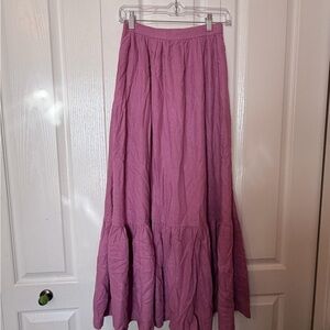 NWOT - Abercrombie & Fitch Linen Purple Pink Maxi Skirt